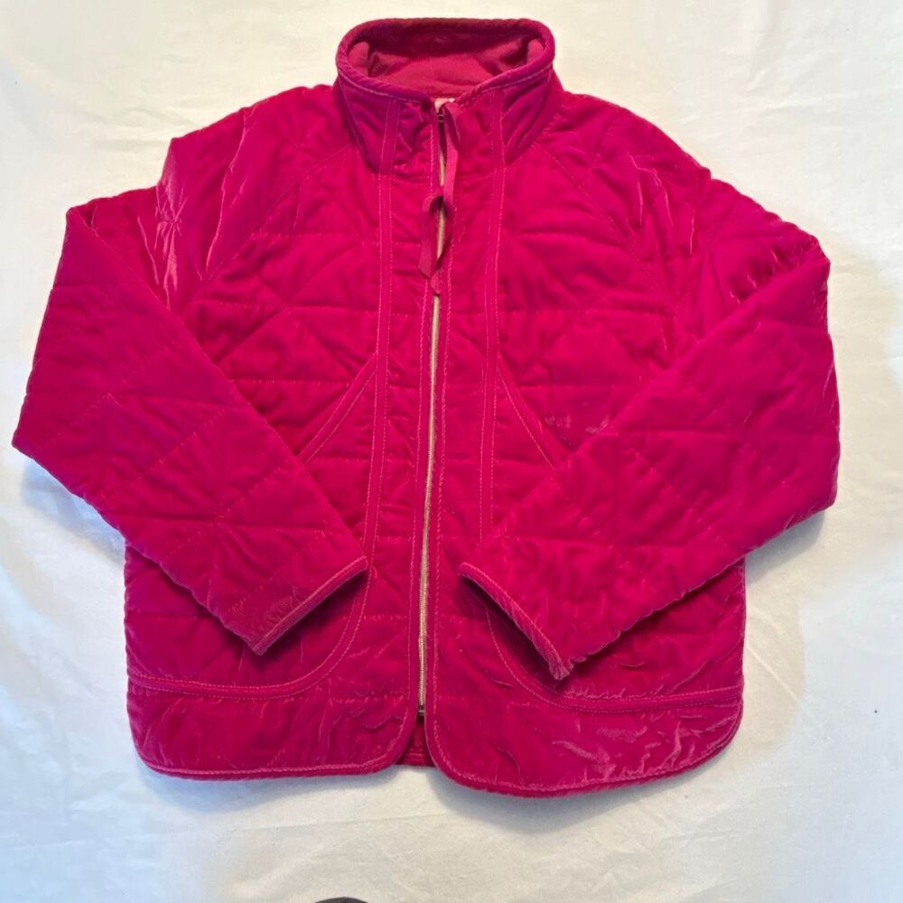 CALIA by Carrie Underwood Velvet Jacket | Women’s Large | Hot Pink Quilted | Zip